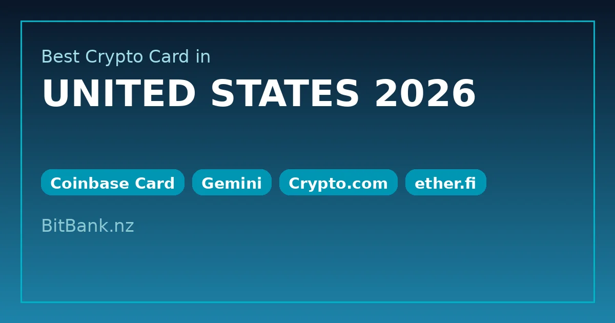 Best crypto card United States 2026 OG image: Coinbase Card, Gemini, Crypto.com, ether.fi
